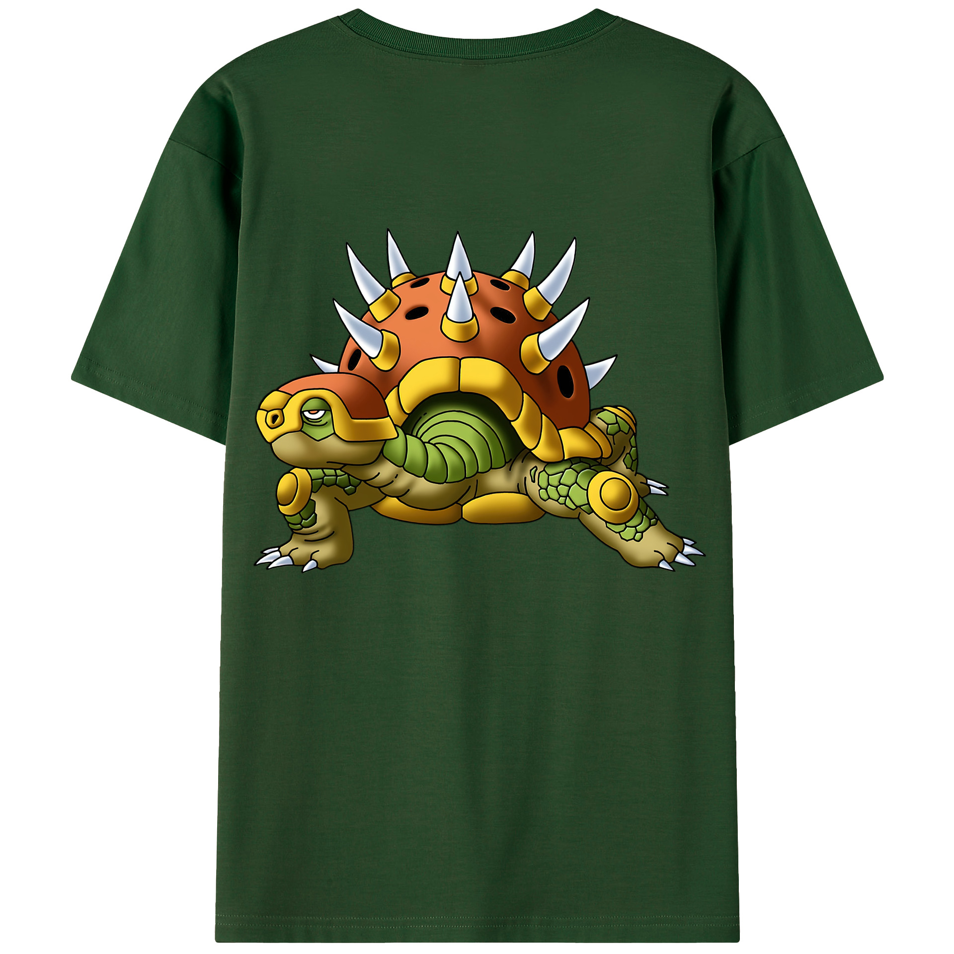 （画像用） ドラゴンクエスト Doragon Kuesuto Dragon Quest 綿100％半袖Tシャツ（背面プリント）